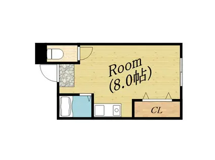 生江マンション(ワンルーム/3階)の間取り写真