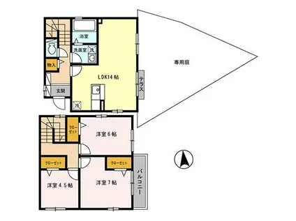 セジュール寺方(3LDK)の間取り写真