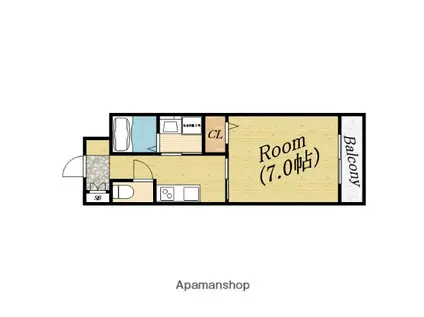 ロイヤル・ニシキ(1K/2階)の間取り写真