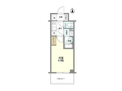 リヴェント難波ウエスト(1K/7階)の間取り写真