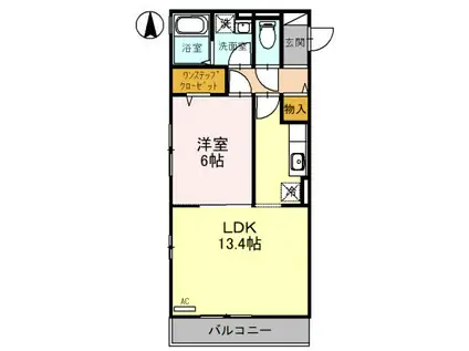 ロシュフォール・M(1LDK/3階)の間取り写真