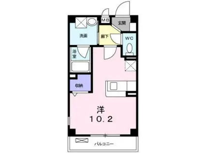 キングスコート桑津(ワンルーム/4階)の間取り写真