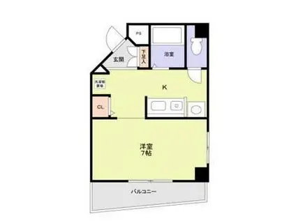 ノイエス大江四天王寺(1K/5階)の間取り写真