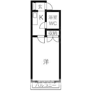 プレアール堺東Ⅲ(1K/3階)の間取り写真