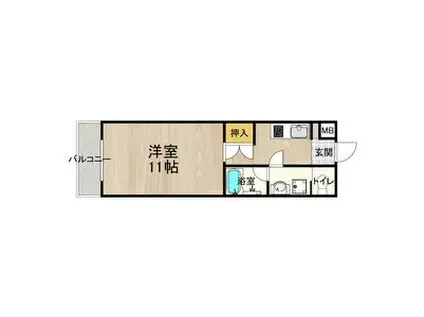 CITY SPIRE心斎橋イースト(1K/10階)の間取り写真