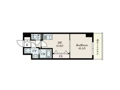 S-FORT福島EBIE(1DK/3階)の間取り写真