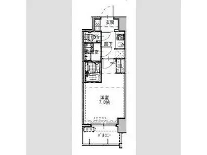 S-RESIDENCEドーム前千代崎(1K/10階)の間取り写真