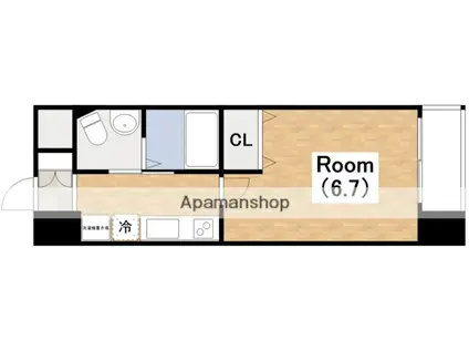 MARKS西田辺町(1K/7階)の間取り写真