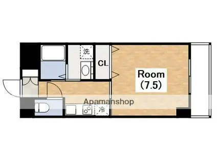 BLISS POINT あべの(1K/4階)の間取り写真