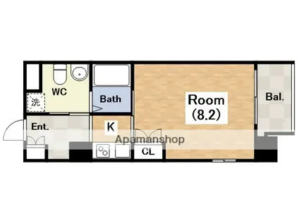 ORANGE T・SAIDE(1K/3階)の間取り写真