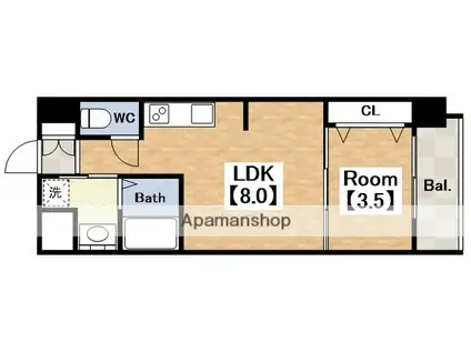 FDS NOVA(1LDK/6階)の間取り写真