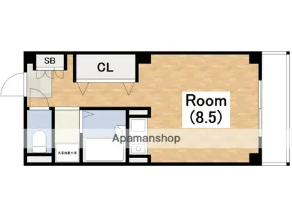 パークシティ長居(ワンルーム/2階)の間取り写真