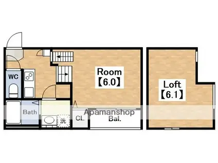 プレミアムテラスあびこ(1K/1階)の間取り写真