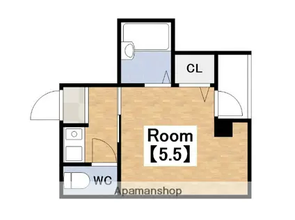 アスカマンション(1K/3階)の間取り写真