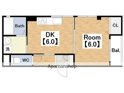 COMFY TENNOUJI(1DK/3階)の間取り写真