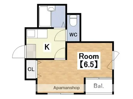 EST長居西(1K/4階)の間取り写真