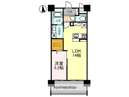 PARTIR(1LDK/4階)の間取り写真