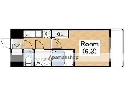 エスリード長居公園PARK AVENUE(1K/10階)の間取り写真