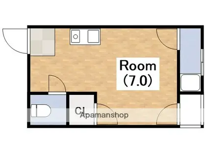 グランビルド長居(ワンルーム/1階)の間取り写真