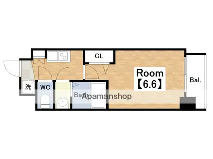 フォーリアライズ天王寺セラス(1K/3階)の間取り写真