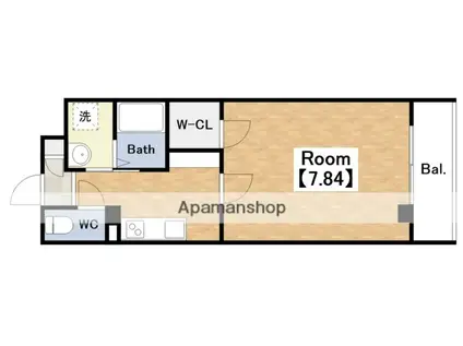 グランツあびこイースト(1K/3階)の間取り写真