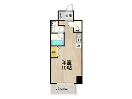 レジデンス釣鐘(1K/5階)の間取り写真