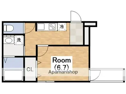 フジパレス住吉東(1K/1階)の間取り写真