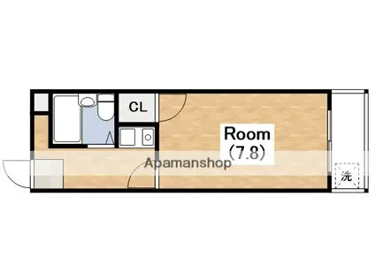 ノエルコート(1K/5階)の間取り写真