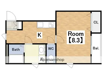 メゾン共立通(1K/3階)の間取り写真