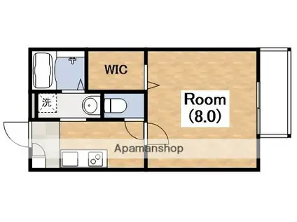 ローズコート(1K/2階)の間取り写真