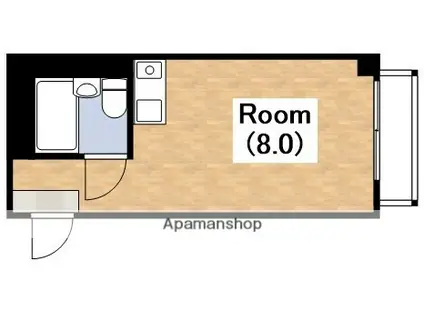 エホールⅡ(ワンルーム/3階)の間取り写真