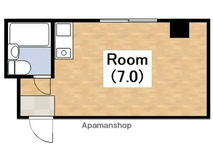 杉本スカイハイツ(ワンルーム/4階)の間取り写真