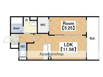 EXハイツ南住吉(1LDK/1階)の間取り写真