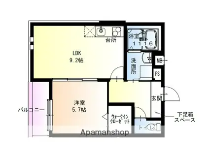 フジパレス今川公園東5番館(1LDK/3階)の間取り写真