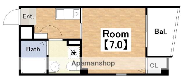 ガーディアンパレス針中野(1K/3階)の間取り写真