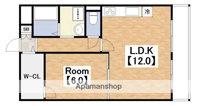 レインボーコートパートⅡ(1LDK/4階)の間取り写真