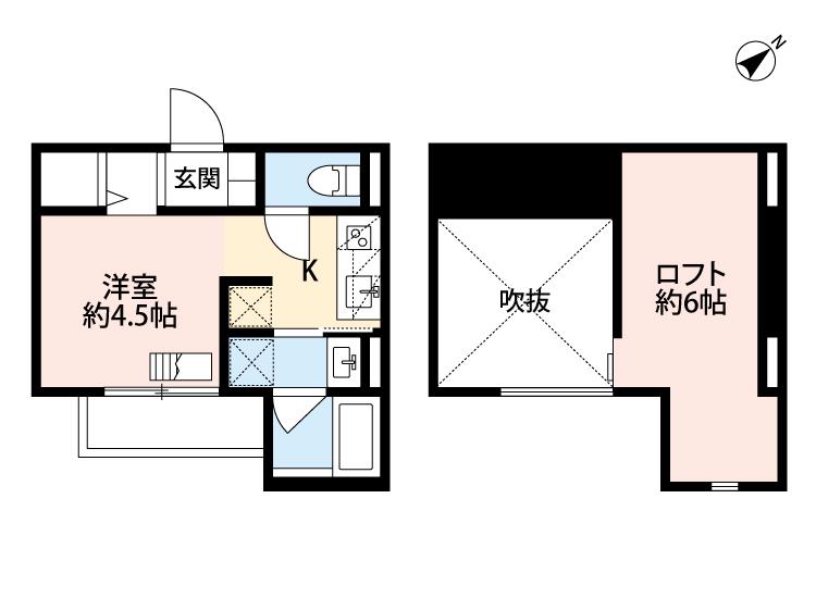 アンビエント緑が丘(1K/1階)の間取り写真