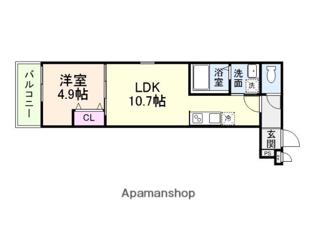 CHARMEPARKSIDE Ⅰ(1LDK/1階)の間取り写真