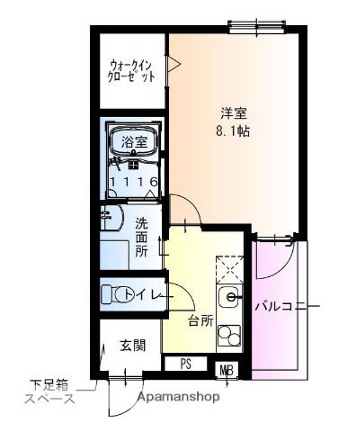 フジパレス今川公園東 Ⅰ番館(1K/3階)の間取り写真