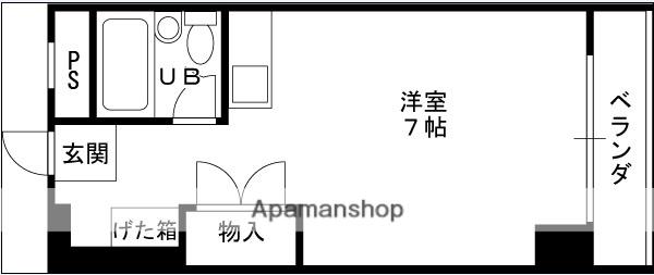 KEマンション(ワンルーム/2階)の間取り写真