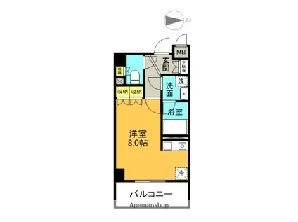 サカトⅡ(ワンルーム/5階)の間取り写真