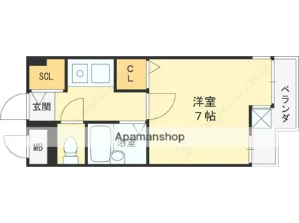 メゾン大和5号館(1K/3階)の間取り写真