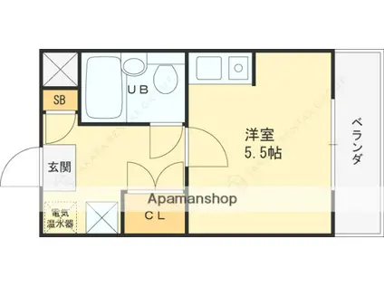 セントナルオ(1K/6階)の間取り写真