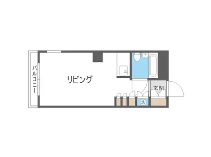 ハッピーコート塚口駅前(ワンルーム/5階)の間取り写真