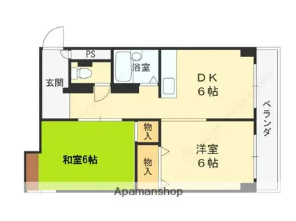 センチュリー鶴見(2DK/2階)の間取り写真