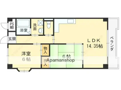 メルヘンハウス(2LDK/3階)の間取り写真