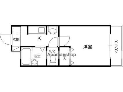 ステラハウス10(1K/3階)の間取り写真