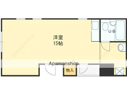 レファインド芦屋Ⅲ(ワンルーム/3階)の間取り写真