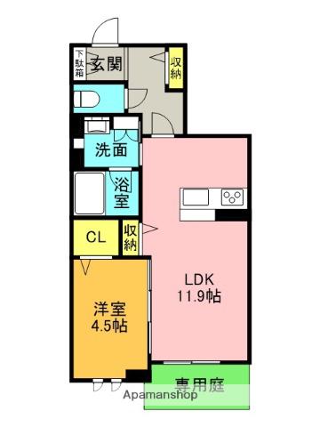 シャーメゾン新伊丹イースト(1LDK/1階)の間取り写真