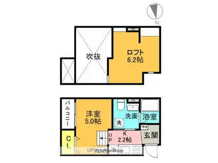 GLENLIVET(1K/1階)の間取り写真